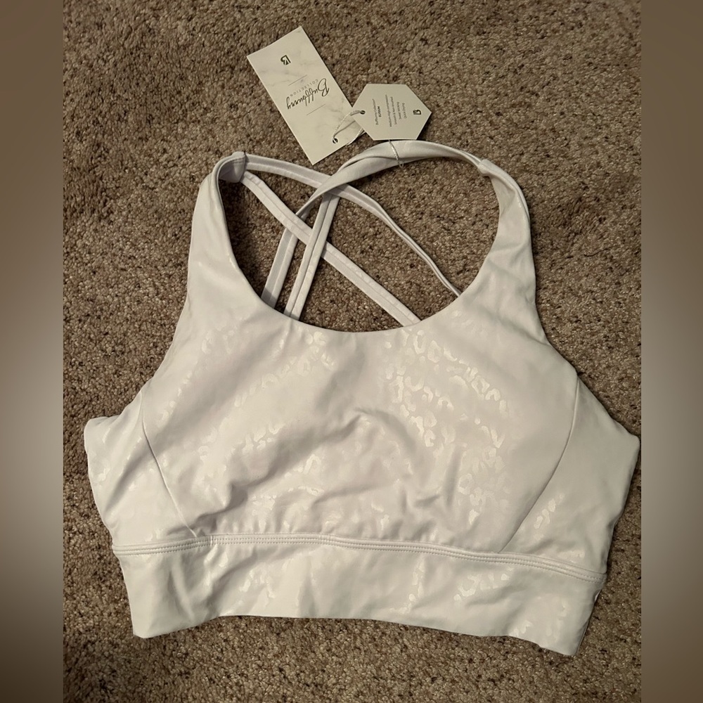 Buff bunny Rosa Sports Bra V2 - White Leopard  size XL NWT